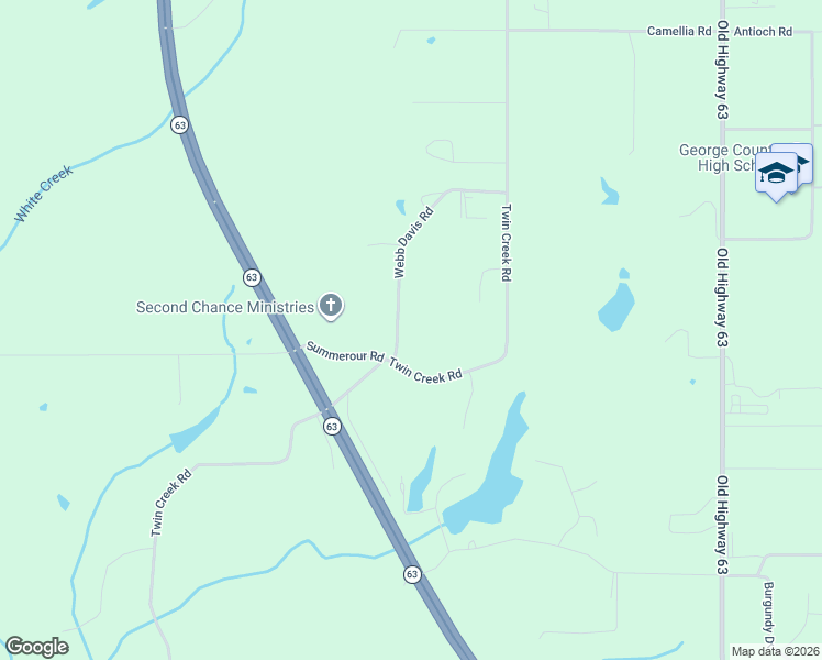 map of restaurants, bars, coffee shops, grocery stores, and more near 201 Webb Davis Road in Lucedale