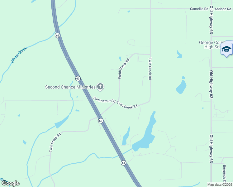 map of restaurants, bars, coffee shops, grocery stores, and more near 201 Webb Davis Road in Lucedale