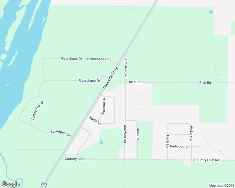 map of restaurants, bars, coffee shops, grocery stores, and more near 105 Robin Lane in Bainbridge