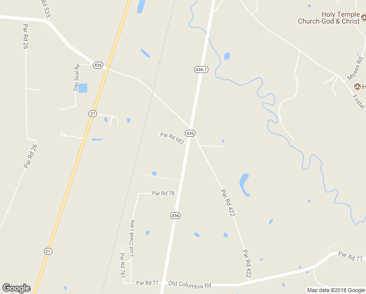 map of restaurants, bars, coffee shops, grocery stores, and more near 23521 Louisiana 436 in Angie