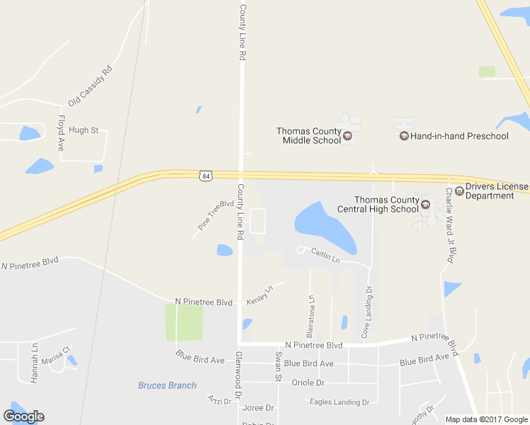 map of restaurants, bars, coffee shops, grocery stores, and more near 132 Dove Hill Circle in Thomasville