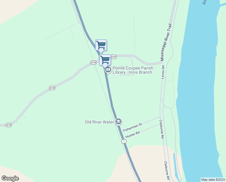 map of restaurants, bars, coffee shops, grocery stores, and more near 6360 Louisiana 1 in Batchelor