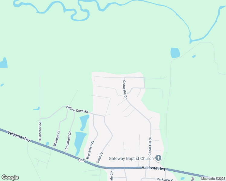 map of restaurants, bars, coffee shops, grocery stores, and more near 139 Hilltop Circle in Valdosta