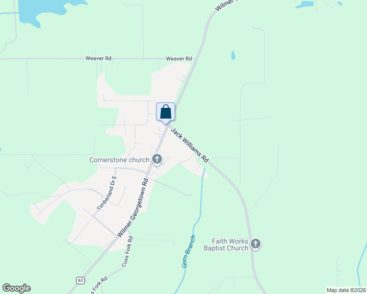 map of restaurants, bars, coffee shops, grocery stores, and more near 8775 Jack Williams Road in Wilmer