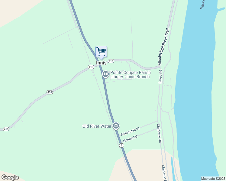 map of restaurants, bars, coffee shops, grocery stores, and more near 6360 Louisiana 1 in Batchelor