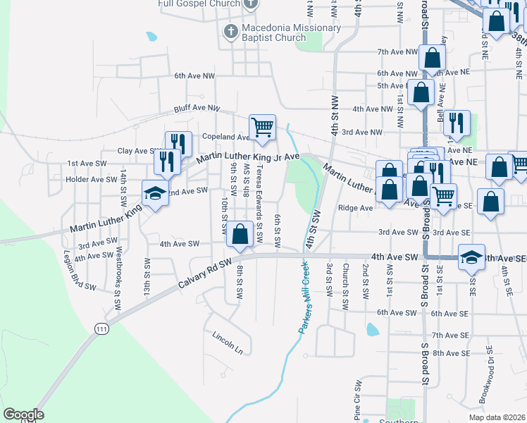 map of restaurants, bars, coffee shops, grocery stores, and more near 647 6th Street Southwest in Cairo
