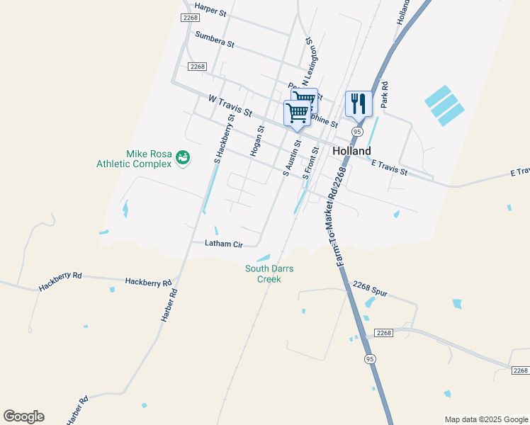 map of restaurants, bars, coffee shops, grocery stores, and more near 328 South Austin Street in Holland