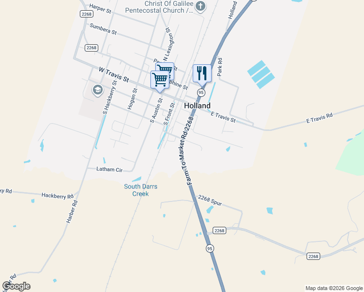 map of restaurants, bars, coffee shops, grocery stores, and more near 405 South Franklin Street in Holland