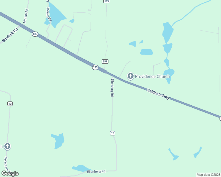 map of restaurants, bars, coffee shops, grocery stores, and more near 2121 Ellenburg Road in Quitman