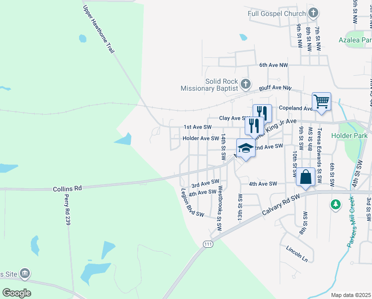map of restaurants, bars, coffee shops, grocery stores, and more near 280 17th Street Southwest in Cairo
