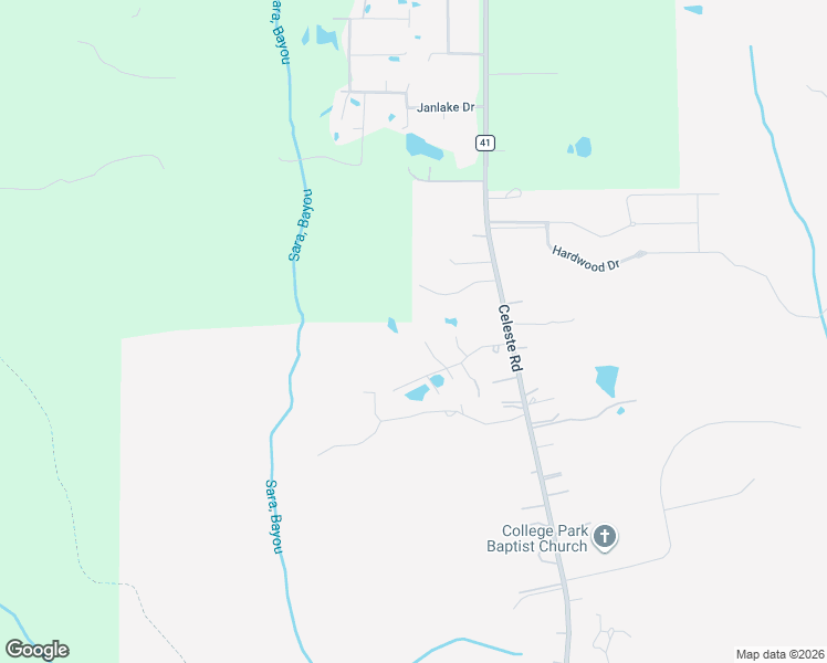 map of restaurants, bars, coffee shops, grocery stores, and more near 3664 Celeste Oaks Drive in Saraland