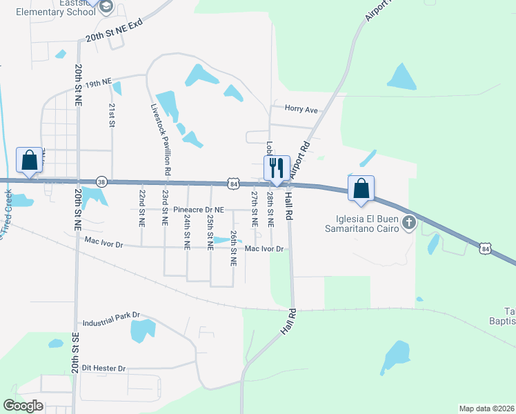 map of restaurants, bars, coffee shops, grocery stores, and more near 79 27th Street Northeast in Cairo