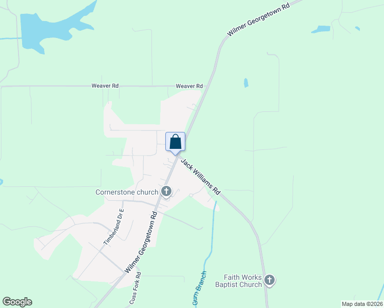 map of restaurants, bars, coffee shops, grocery stores, and more near 8775 Jack Williams Road in Wilmer