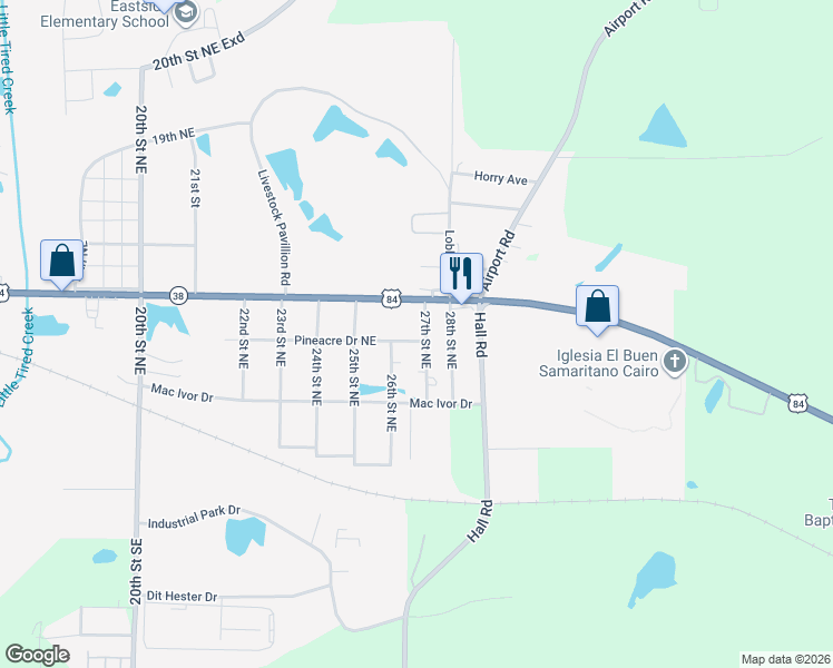 map of restaurants, bars, coffee shops, grocery stores, and more near 79 27th Street Northeast in Cairo