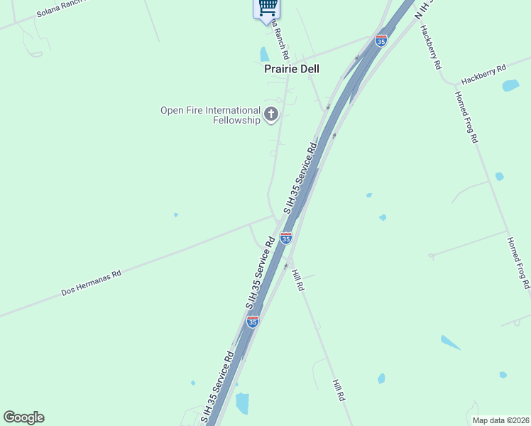 map of restaurants, bars, coffee shops, grocery stores, and more near Frontage Road in Salado