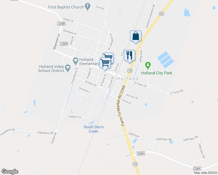 map of restaurants, bars, coffee shops, grocery stores, and more near 201 South Front Street in Holland