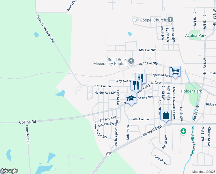 map of restaurants, bars, coffee shops, grocery stores, and more near 108 15th Street Southwest in Cairo