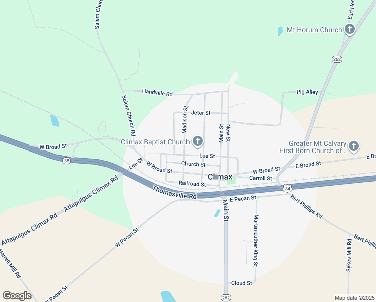 map of restaurants, bars, coffee shops, grocery stores, and more near 211 Lee Street in Climax