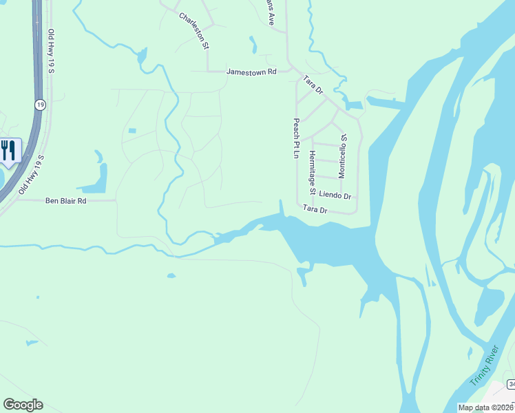 map of restaurants, bars, coffee shops, grocery stores, and more near 1184 Ben Blair Road in Trinity