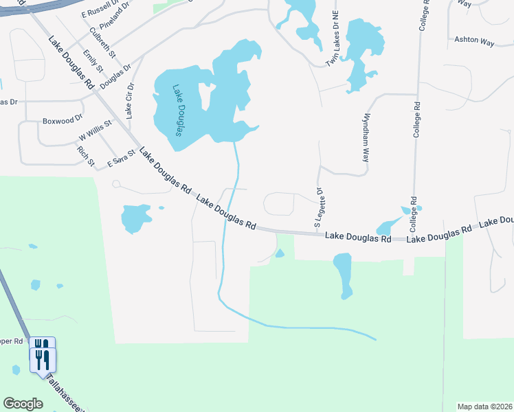 map of restaurants, bars, coffee shops, grocery stores, and more near 2115 Back Lake Circle in Bainbridge