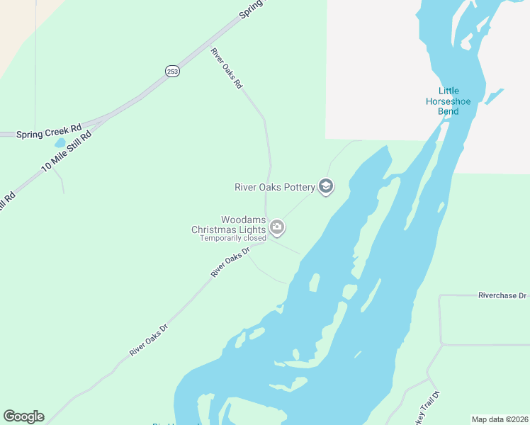 map of restaurants, bars, coffee shops, grocery stores, and more near 122-582 River Oaks Road in Bainbridge