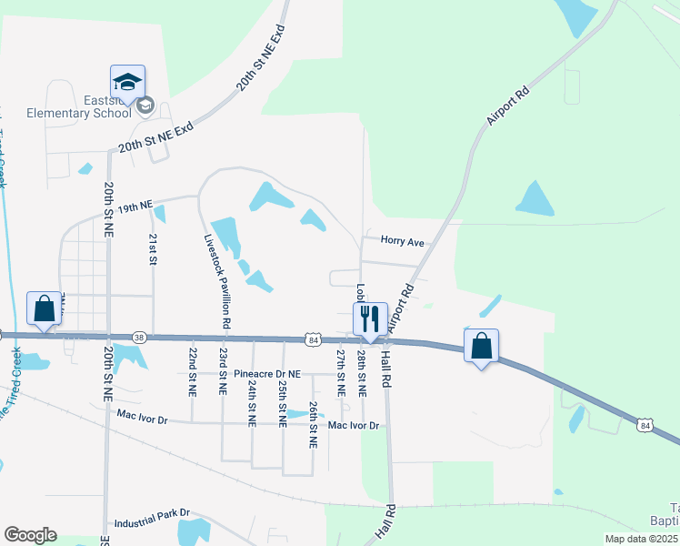 map of restaurants, bars, coffee shops, grocery stores, and more near 331 Loblolly Lane in Cairo