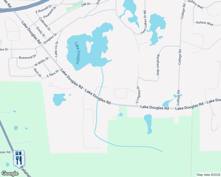 map of restaurants, bars, coffee shops, grocery stores, and more near 2115 Back Lake Circle in Bainbridge