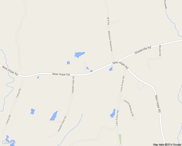 map of restaurants, bars, coffee shops, grocery stores, and more near New Hope Road in Wiggins