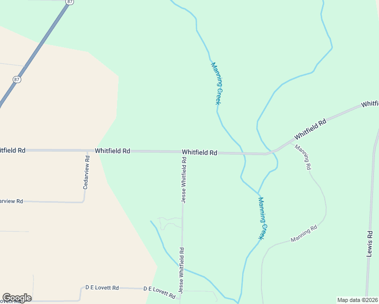 map of restaurants, bars, coffee shops, grocery stores, and more near Whitfield Road in Santa Rosa County