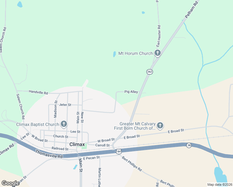 map of restaurants, bars, coffee shops, grocery stores, and more near 100 Pig Alley in Climax