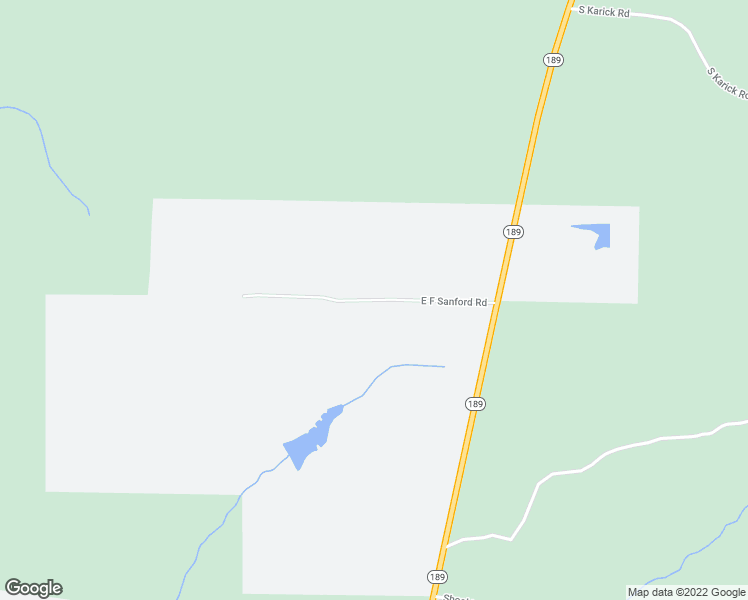 map of restaurants, bars, coffee shops, grocery stores, and more near East F Sanford Road in Baker