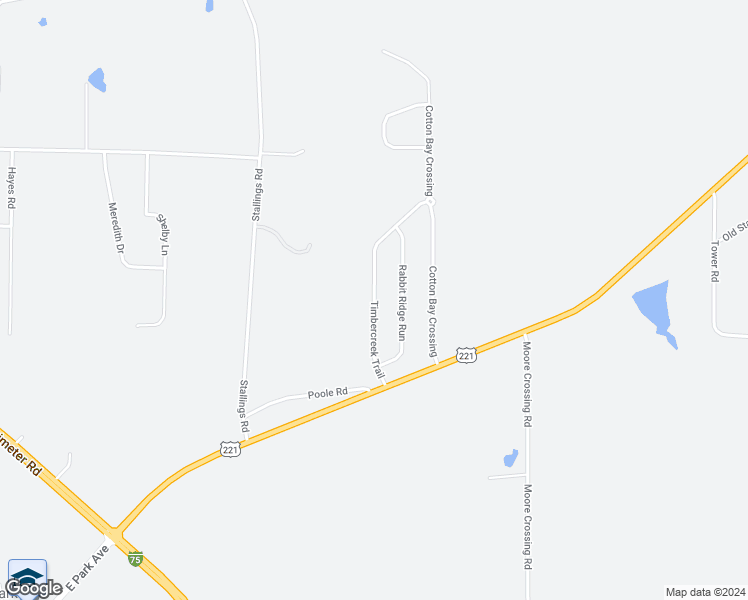 map of restaurants, bars, coffee shops, grocery stores, and more near 2757 Timbercreek Trail in Valdosta