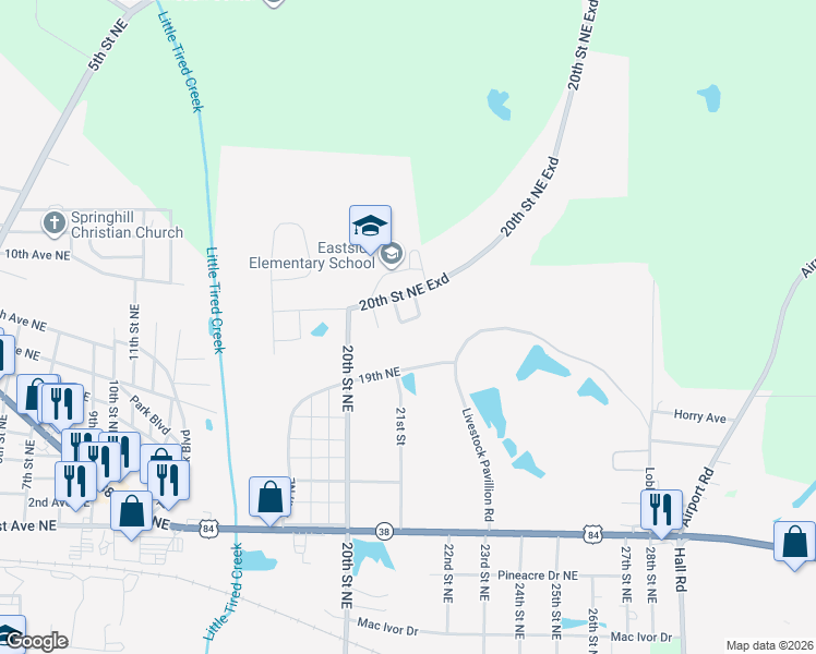 map of restaurants, bars, coffee shops, grocery stores, and more near 476 Kristi Lee Drive in Cairo