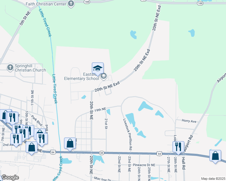 map of restaurants, bars, coffee shops, grocery stores, and more near 476 Kristi Lee Drive in Cairo