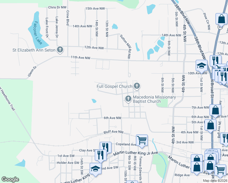 map of restaurants, bars, coffee shops, grocery stores, and more near 915 11th Street Northwest in Cairo
