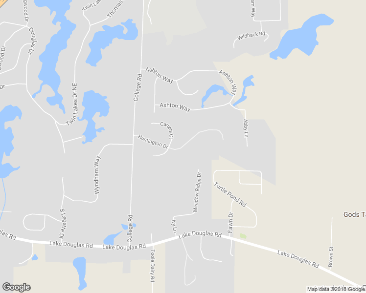 map of restaurants, bars, coffee shops, grocery stores, and more near Huntington Drive in Bainbridge