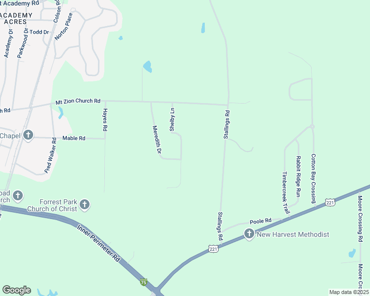 map of restaurants, bars, coffee shops, grocery stores, and more near 4259 Shelby Lane in Valdosta
