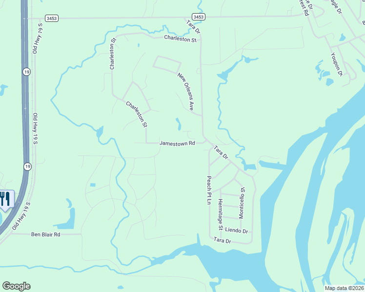 map of restaurants, bars, coffee shops, grocery stores, and more near 686 Tara Drive in Trinity