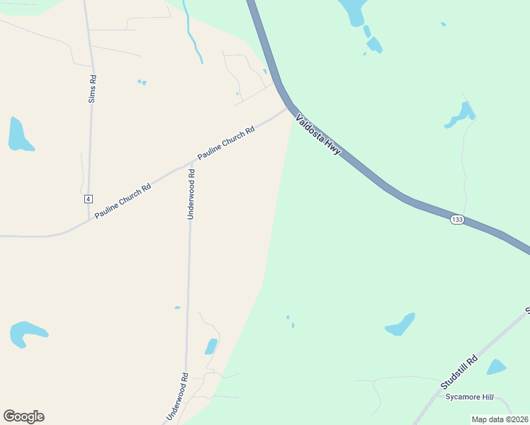 map of restaurants, bars, coffee shops, grocery stores, and more near Underwood Road in Quitman