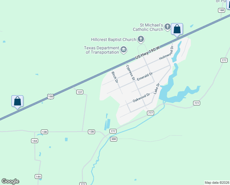 map of restaurants, bars, coffee shops, grocery stores, and more near 621 Emerald Drive in Jasper
