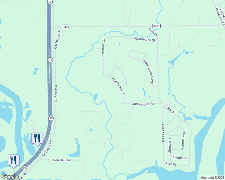 map of restaurants, bars, coffee shops, grocery stores, and more near 178 Natchez Street in Trinity