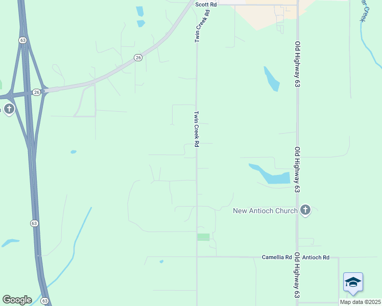 map of restaurants, bars, coffee shops, grocery stores, and more near 248 Twin Creek Road in Lucedale