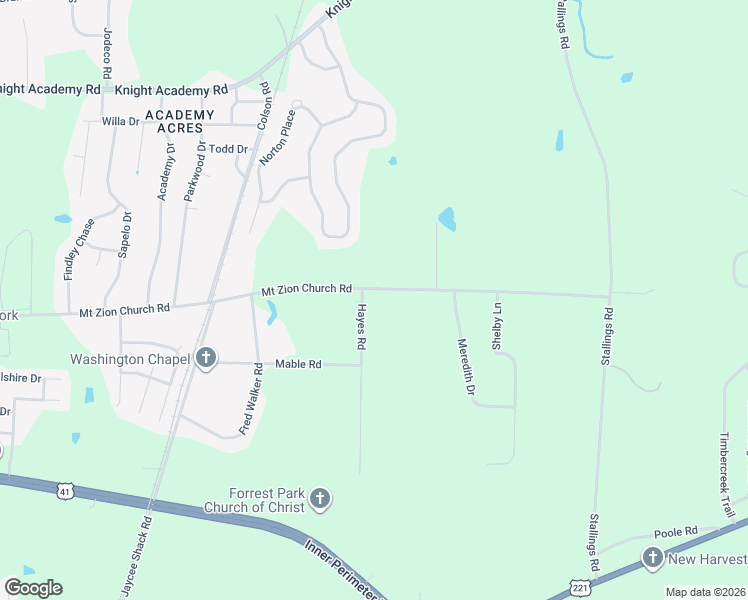 map of restaurants, bars, coffee shops, grocery stores, and more near 4074 Mount Zion Church Road in Valdosta