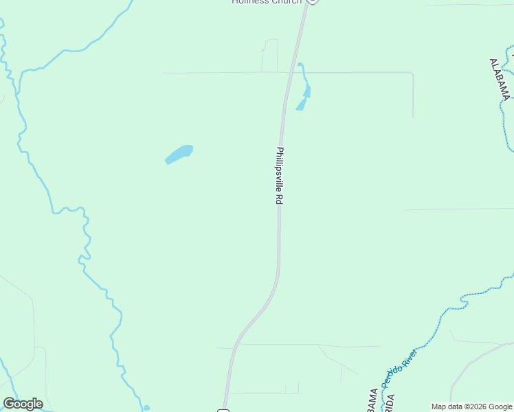 map of restaurants, bars, coffee shops, grocery stores, and more near 45525 Phillipsville Road in Bay Minette