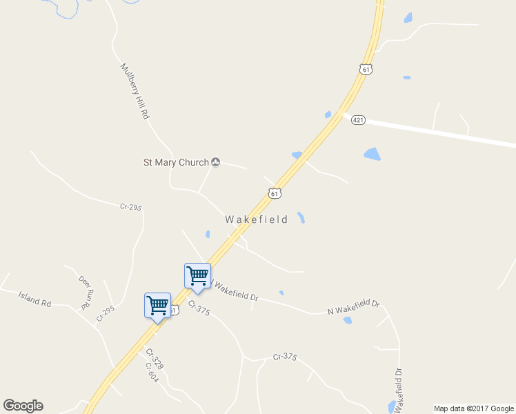map of restaurants, bars, coffee shops, grocery stores, and more near in Wakefield