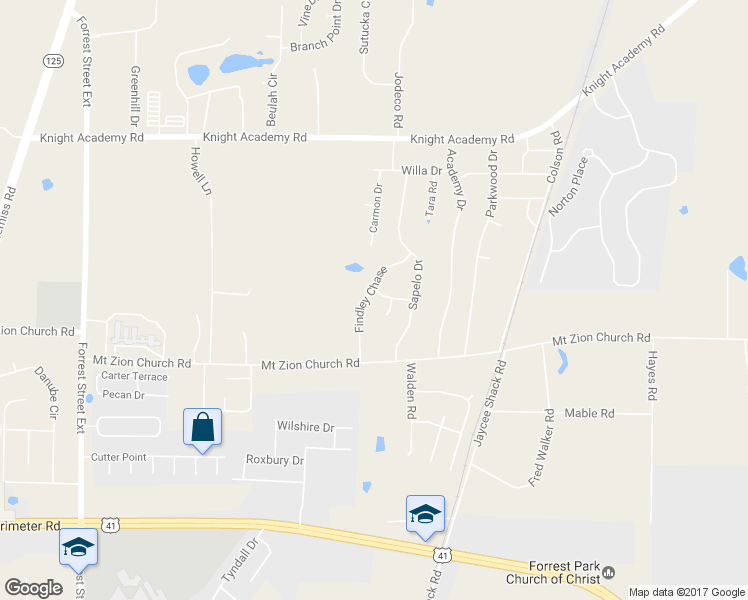 map of restaurants, bars, coffee shops, grocery stores, and more near 2913 Pennbrooke Dr in Valdosta