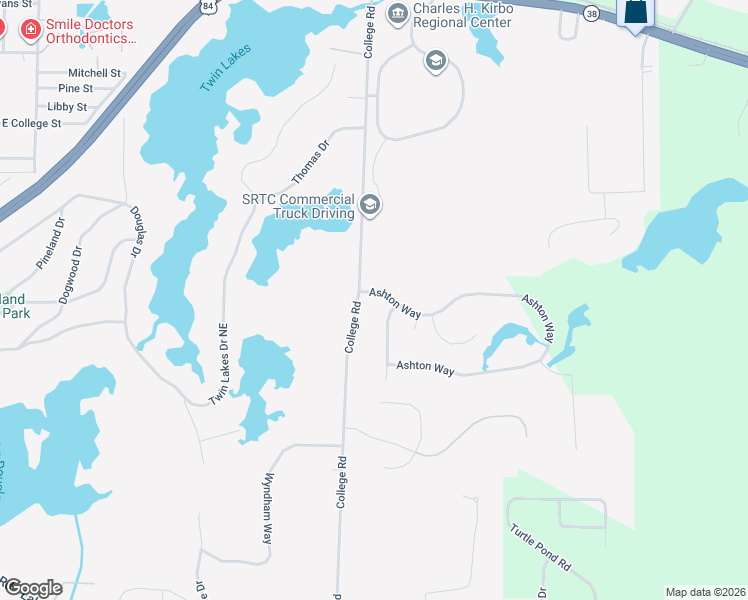 map of restaurants, bars, coffee shops, grocery stores, and more near 1409 College Road in Bainbridge