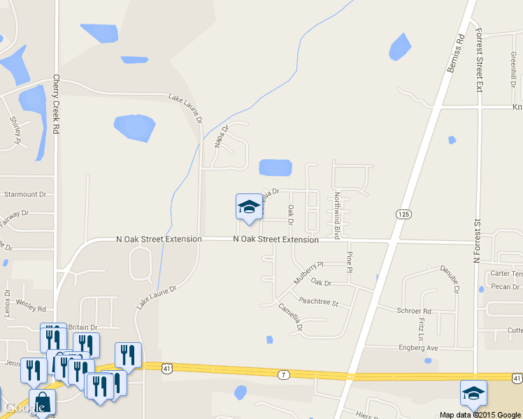 map of restaurants, bars, coffee shops, grocery stores, and more near 4007 Camellia Drive in Valdosta