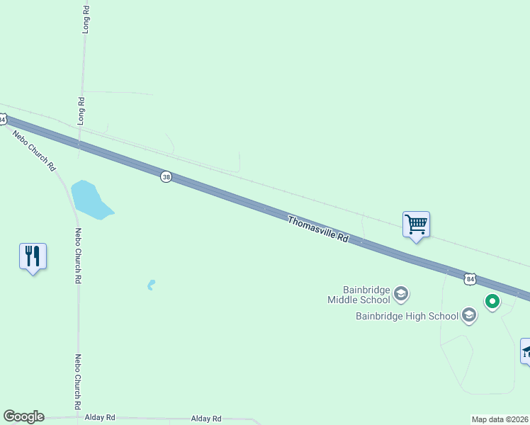 map of restaurants, bars, coffee shops, grocery stores, and more near 2990 Thomasville Road in Climax