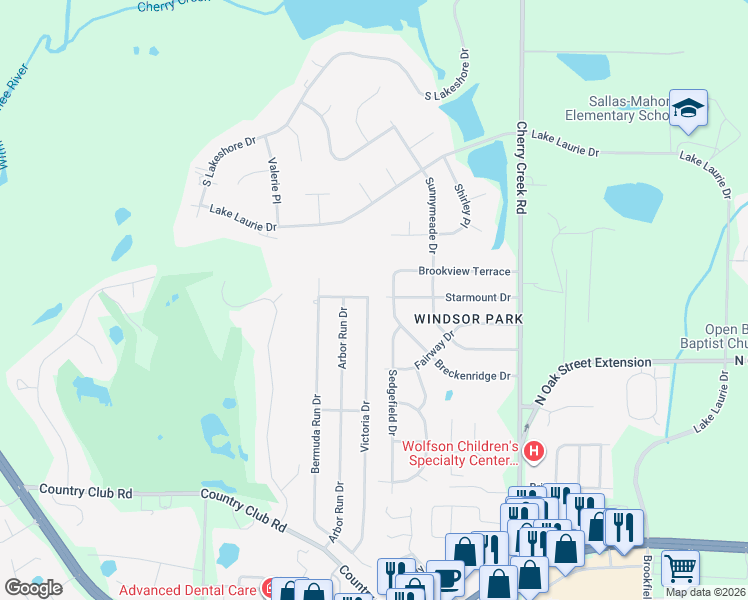 map of restaurants, bars, coffee shops, grocery stores, and more near 3661 Victoria Drive in Valdosta